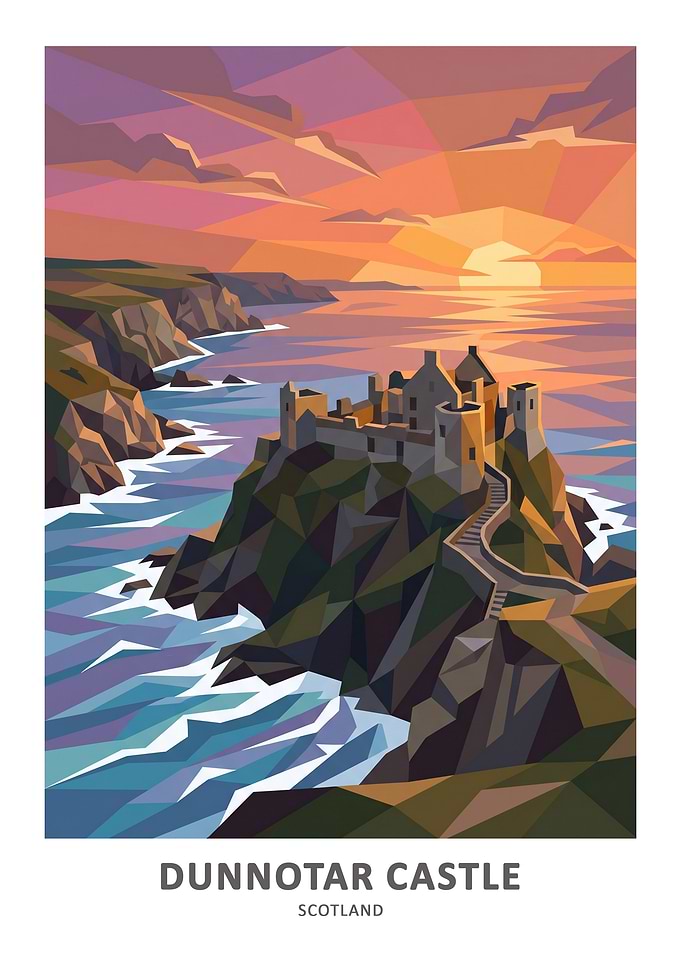 Dunnottar Castle at Sunset