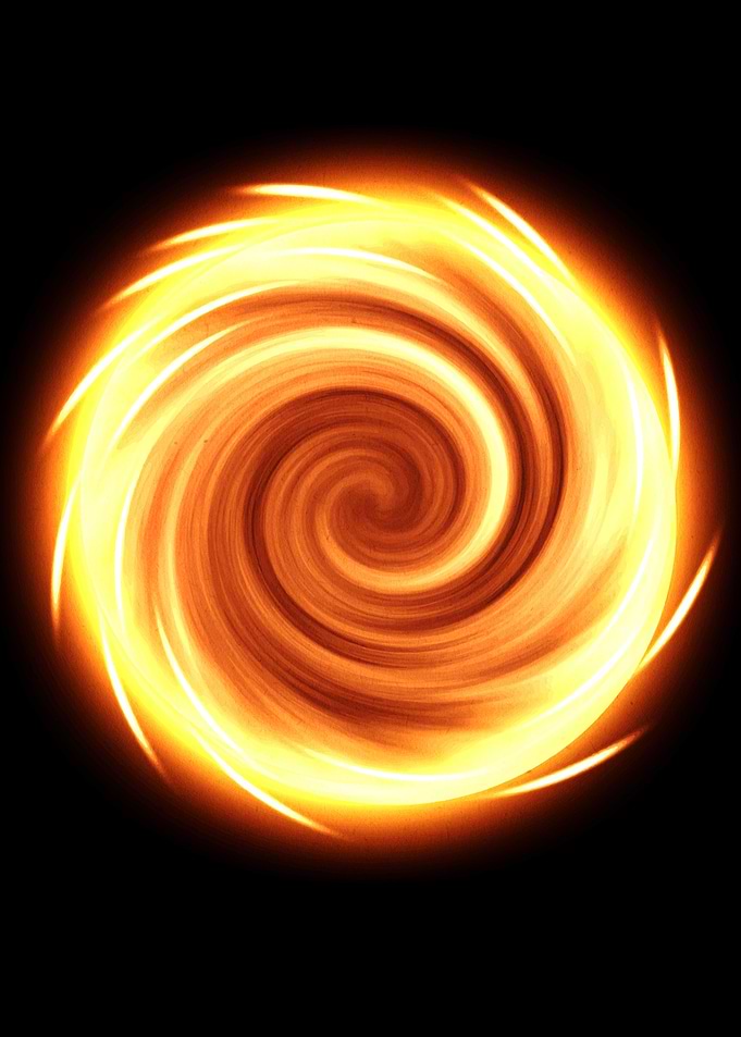 Fiery Swirling Vortex
