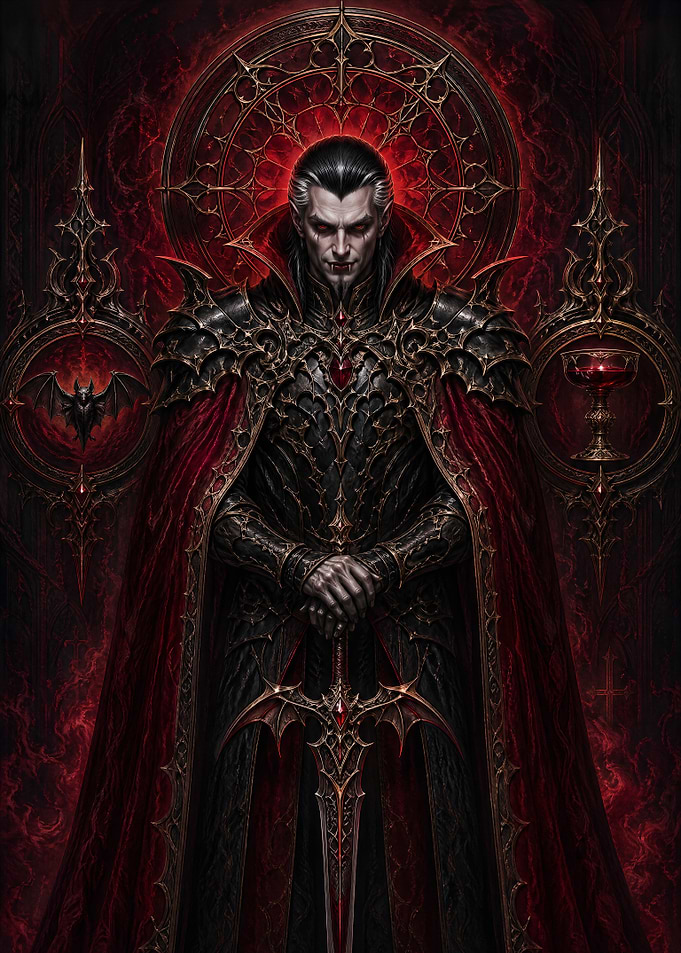 Gothic Vampire Lord with Sword