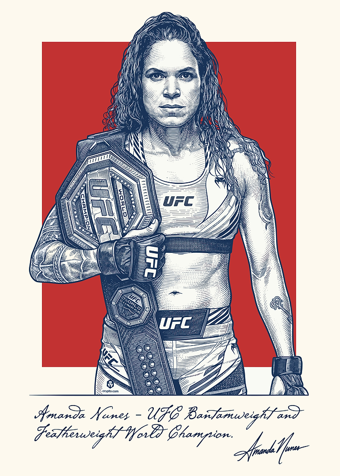 Amanda Nunes UFC Champion Portrait