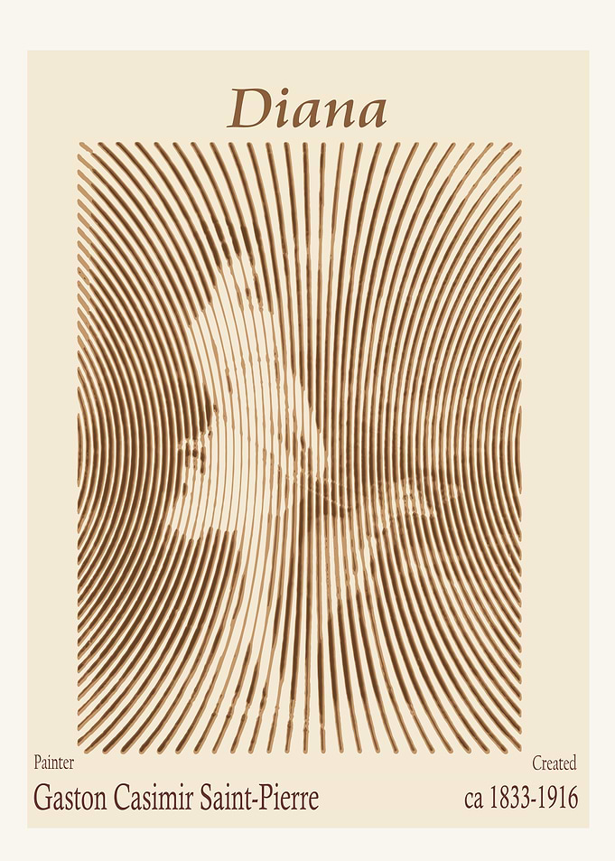 Diana Portrait with Curving Lines