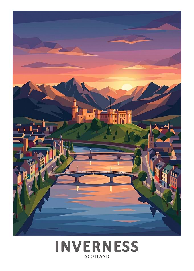 Inverness Scotland Castle Sunset