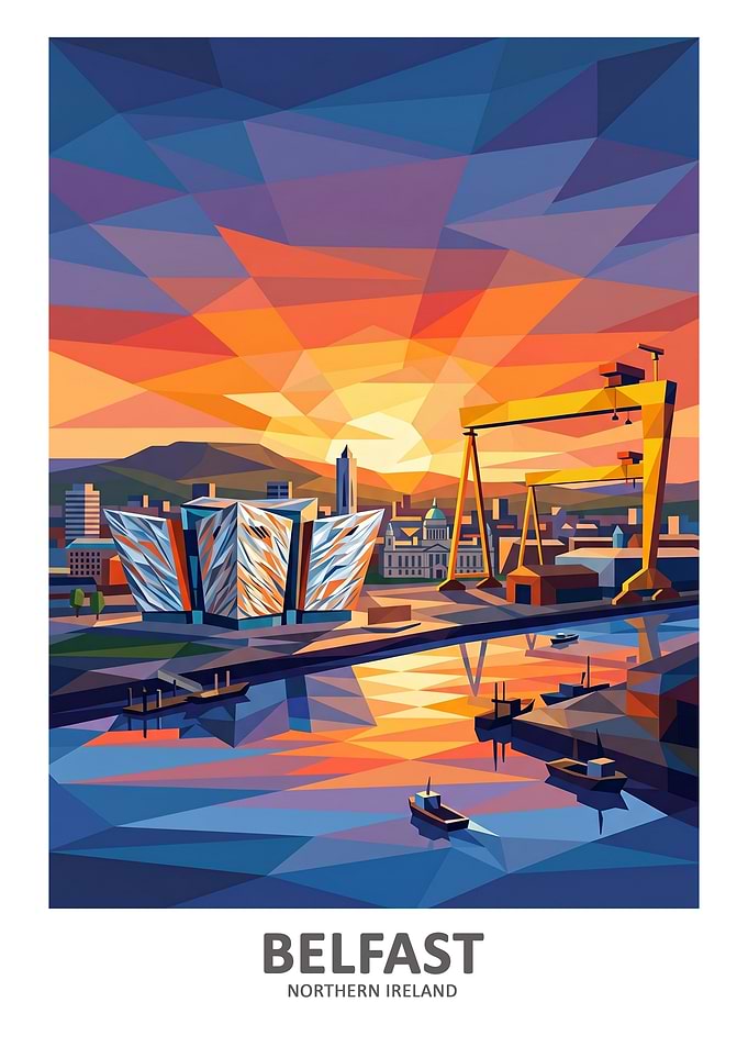 Belfast Cityscape at Sunset
