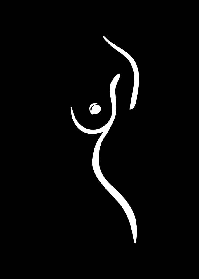 Minimalist Line Art of Female Torso