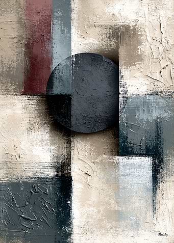 Textured Geometry No. 3 Minimalist Abstract Wall Art
