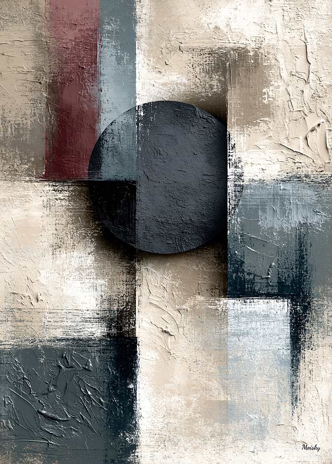 Textured Geometry No. 3 Minimalist Abstract Wall Art