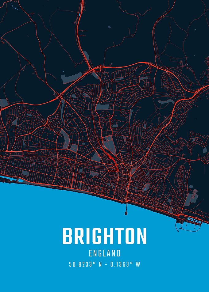Brighton England City Map
