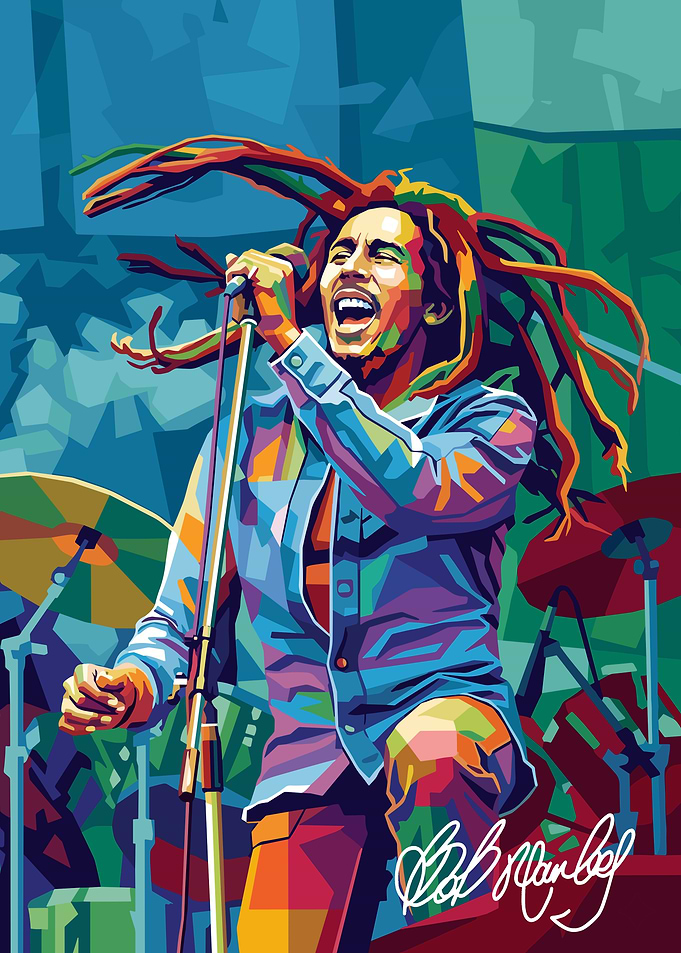 Bob Marley Performing on Stage