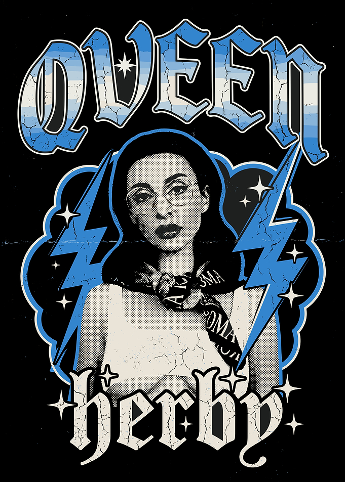 Queen Herby Vintage Poster