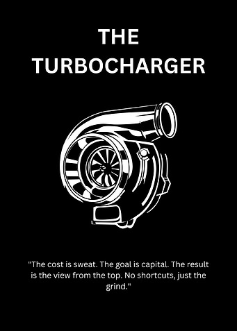 Turbocharger with Inspirational Quote