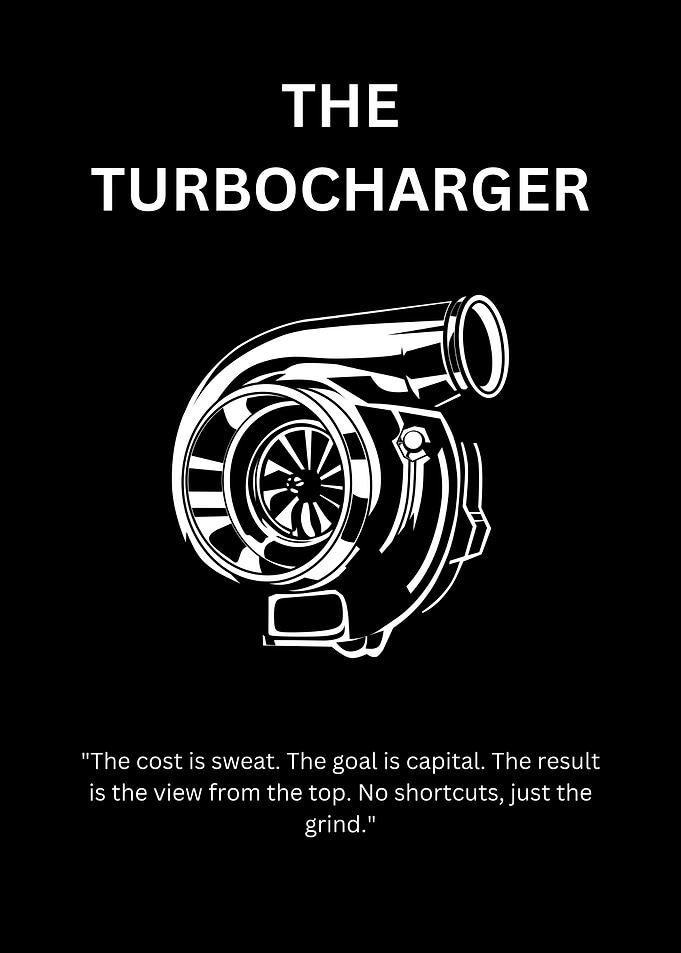 Turbocharger with Inspirational Quote