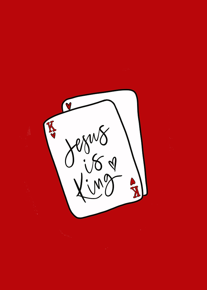 Jesus is King playing cards