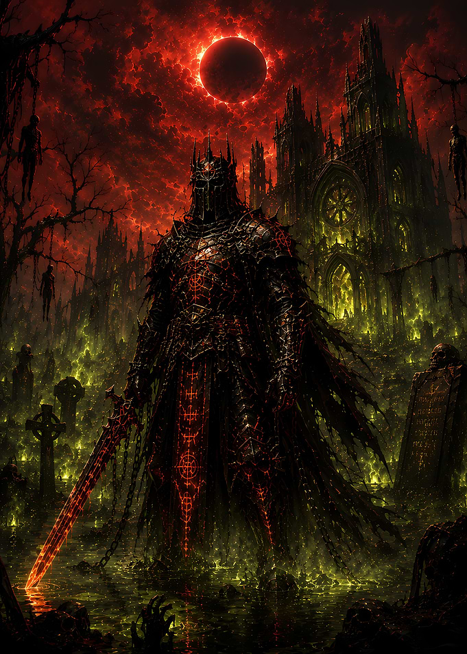 Dark King in a Cemetery