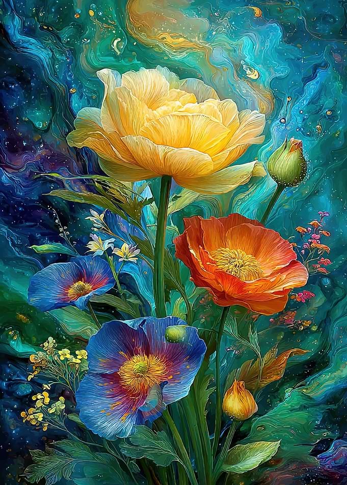 Vibrant Floral Painting