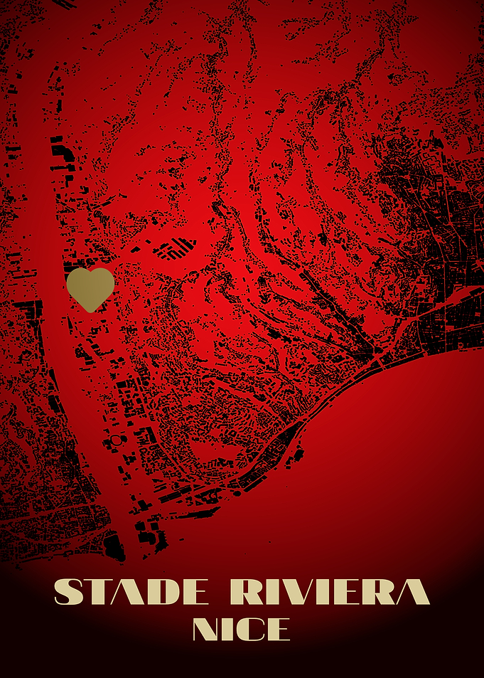 Stade Riviera Nice Map Heart