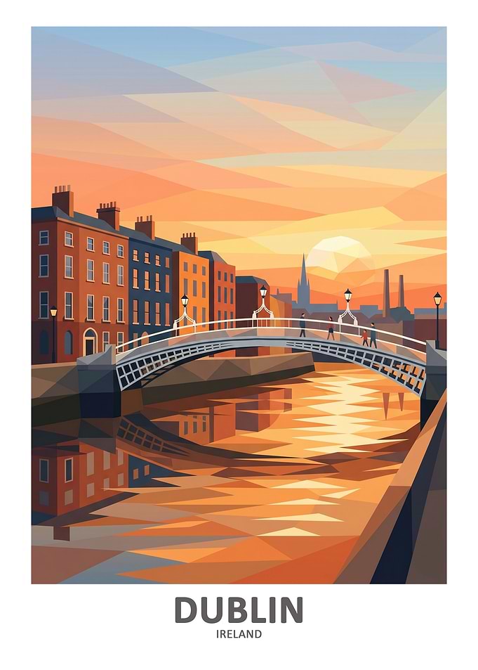 Dublin Cityscape at Sunset