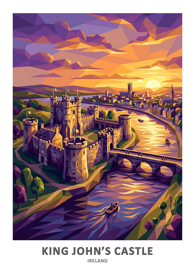 King John's Castle at Sunset