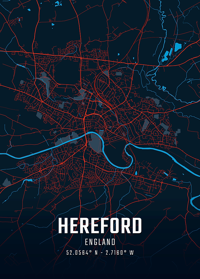 Hereford England City Map