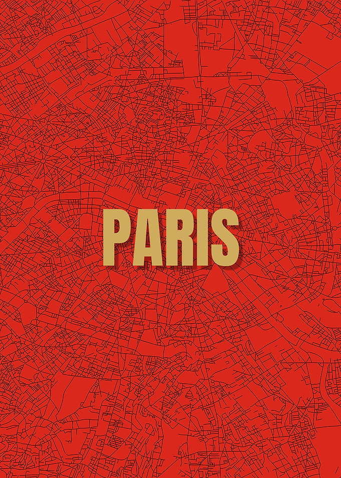 Paris Map with Text