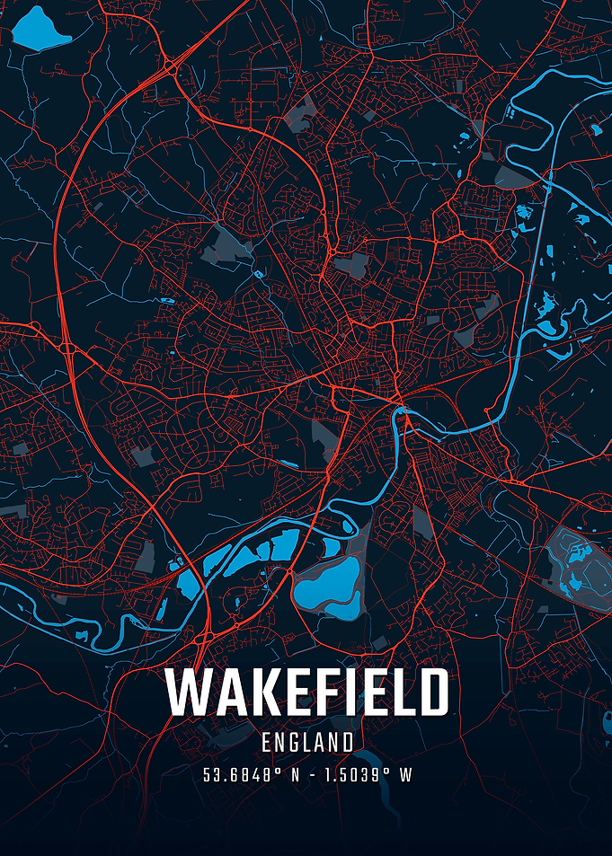 Wakefield England City Map