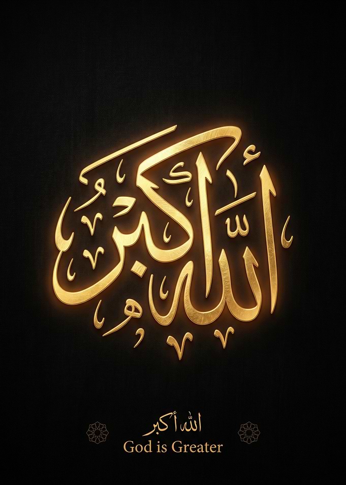 Islamic Calligraphy God is Greater