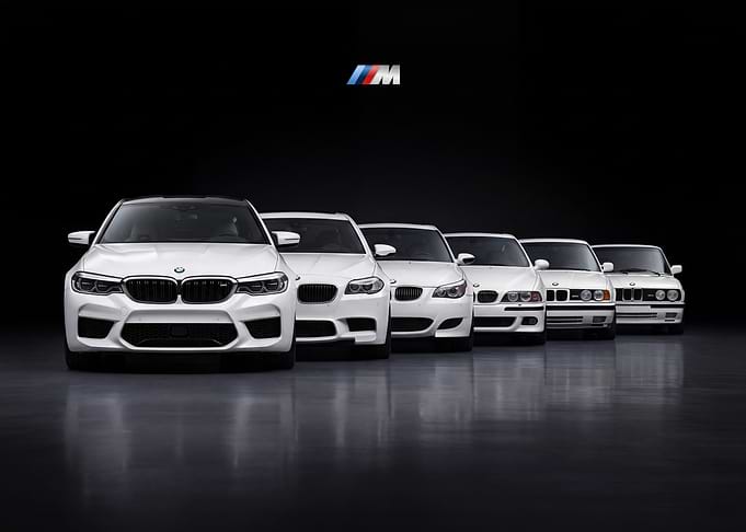 BMW M5 Generation Lineup Car Poster