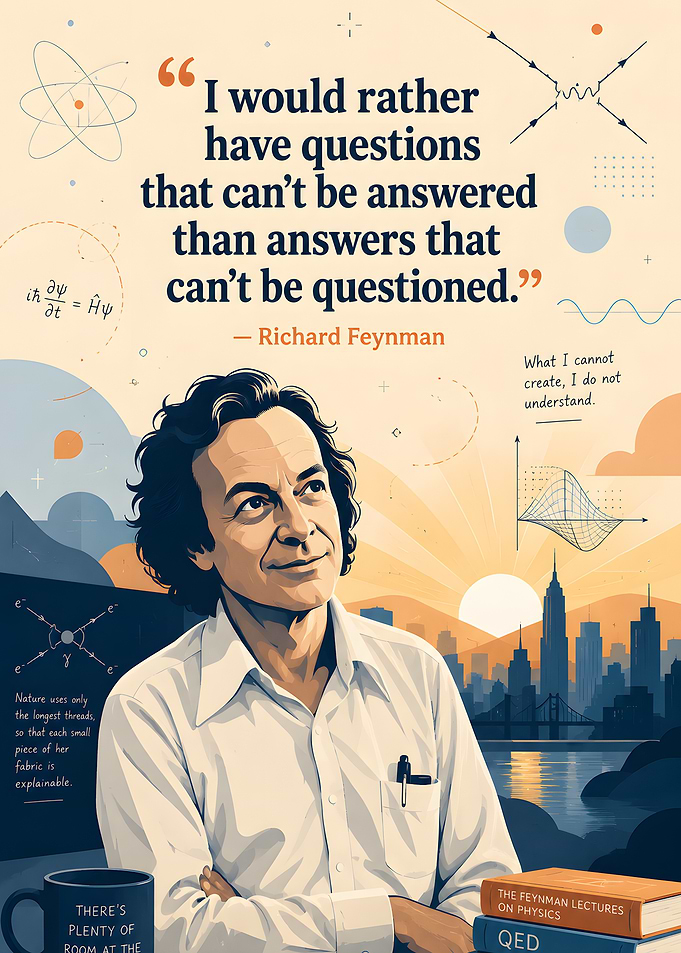 Richard Feynman Quote Poster