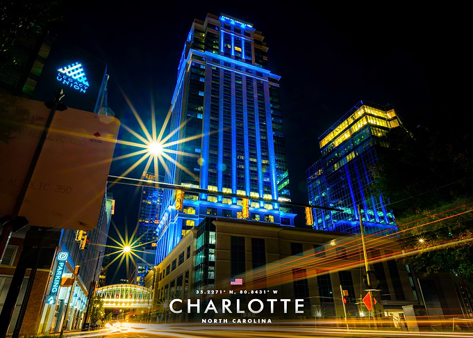 Charlotte Cityscape at Night