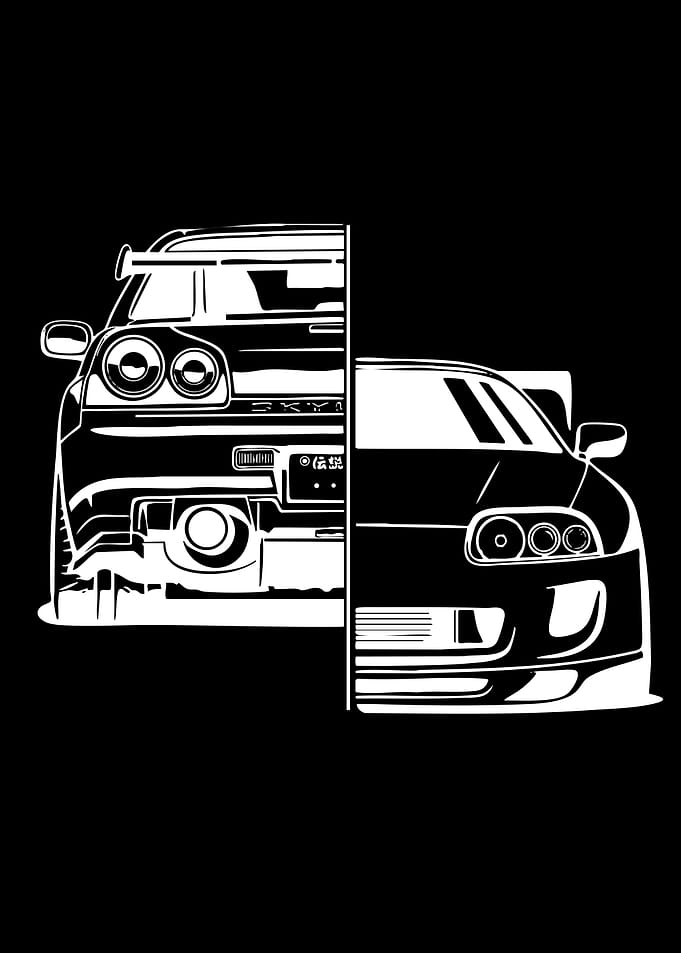 Split Car Illustration