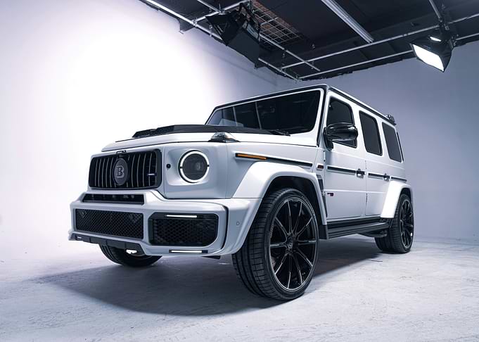 White Brabus G-Wagon in Studio