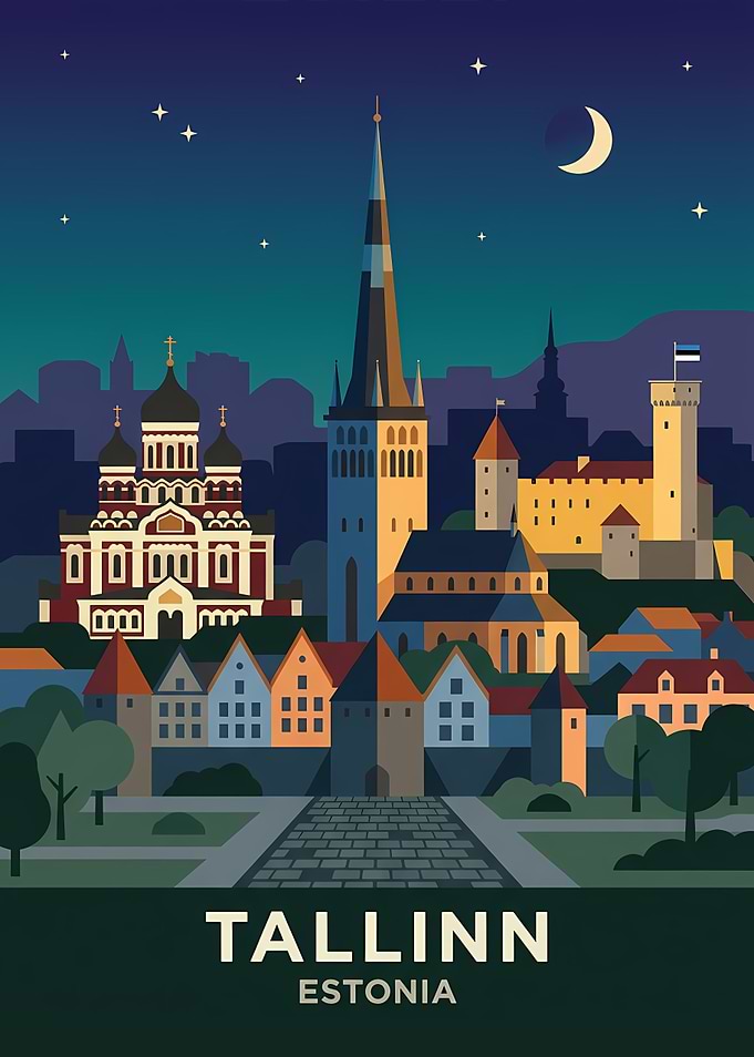 Talin Cityscape at Night
