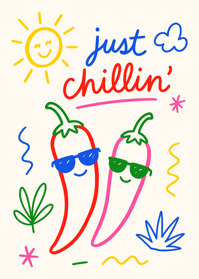 Just Chillin Chili Print