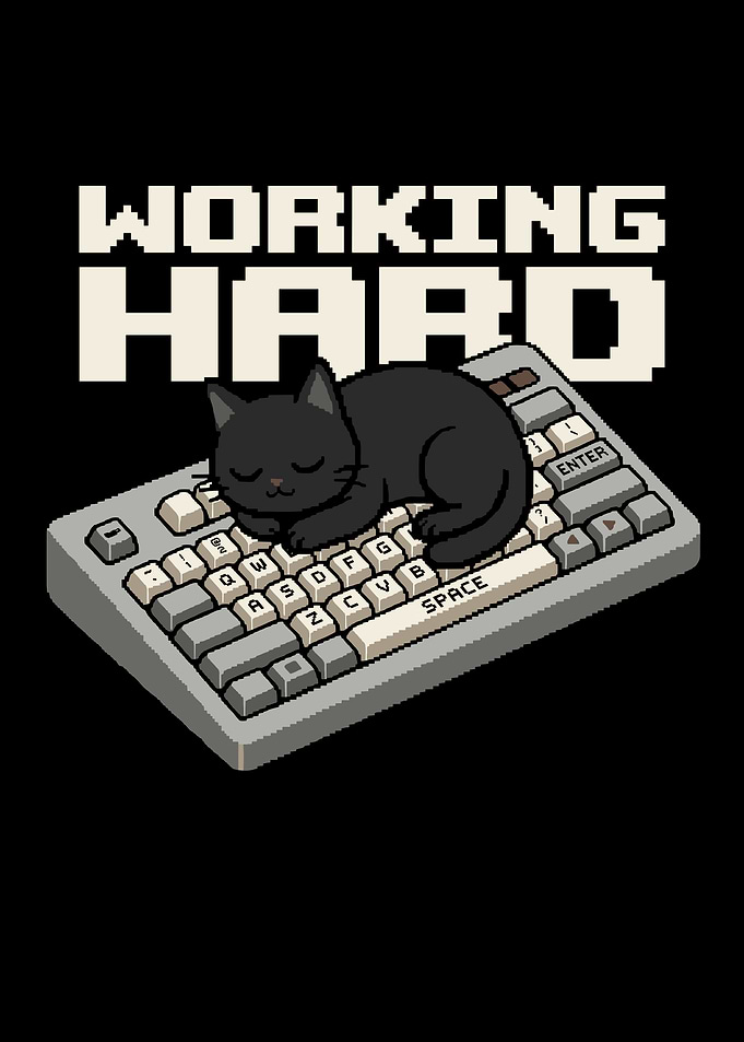 Cute Cat Sleeping on Keyboard