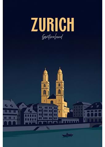 Zurich Cityscape at Night