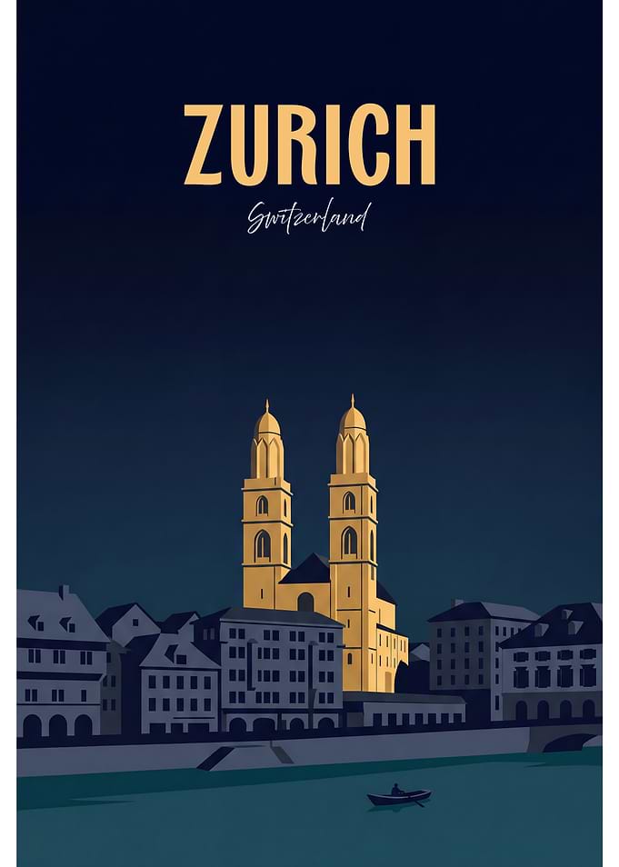 Zurich Cityscape at Night