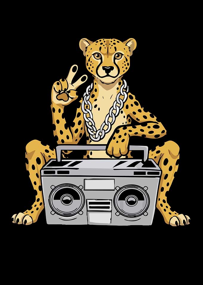 Cheetah Lover Hip Hop Kids Music Boys Cheetah