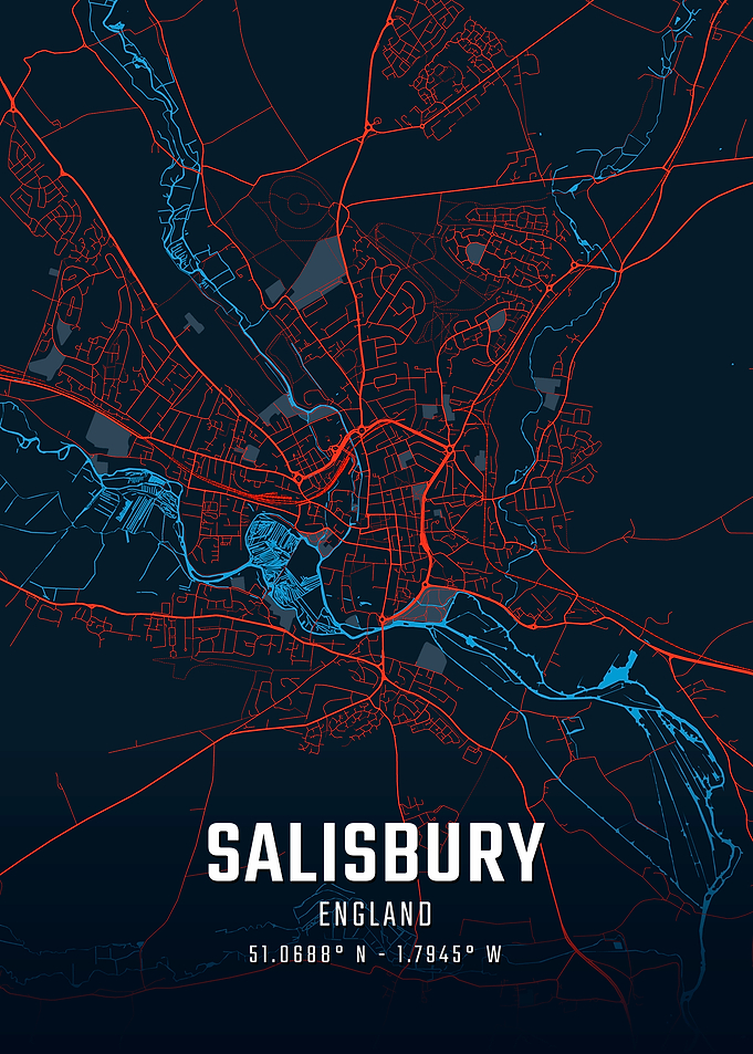 Salisbury England City Map