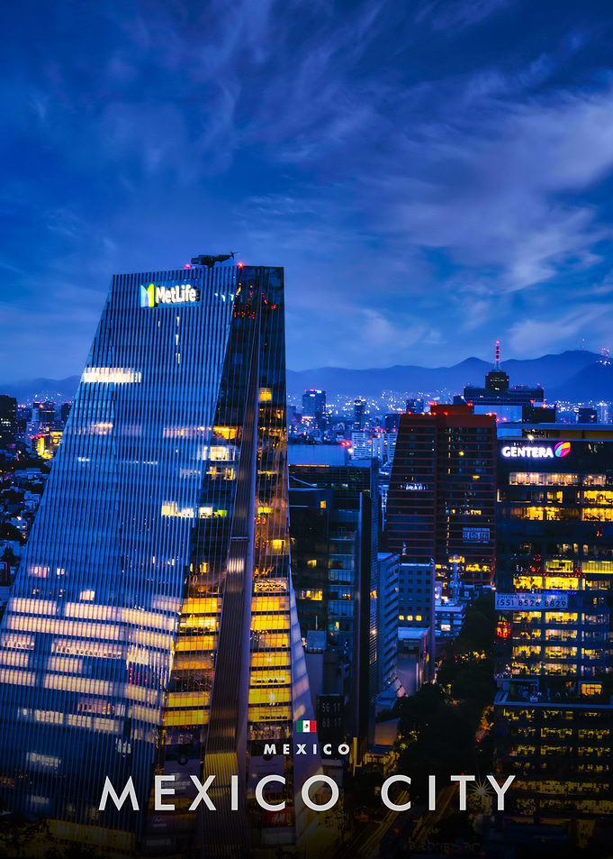 Mexico City Skyline at Night
