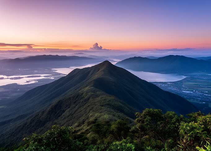 Mountain Ridge at Sunrise