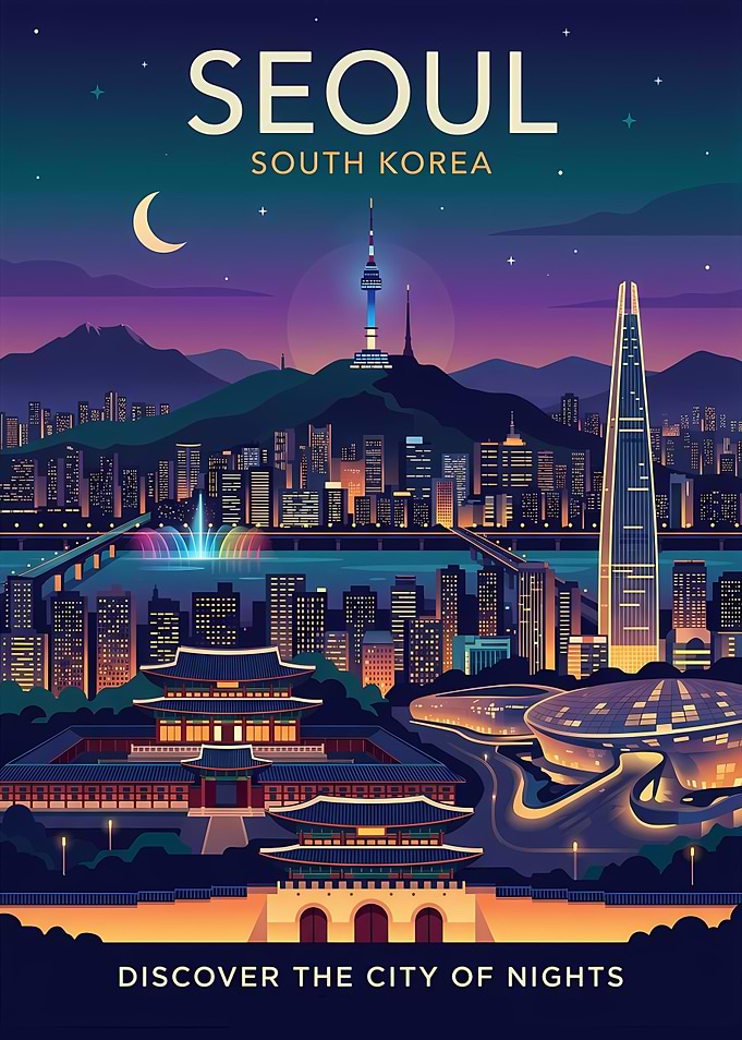 Seoul Cityscape at Night