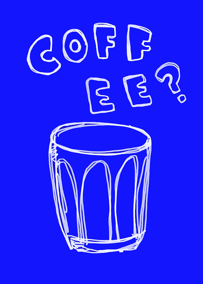 Coffee Glass with Text