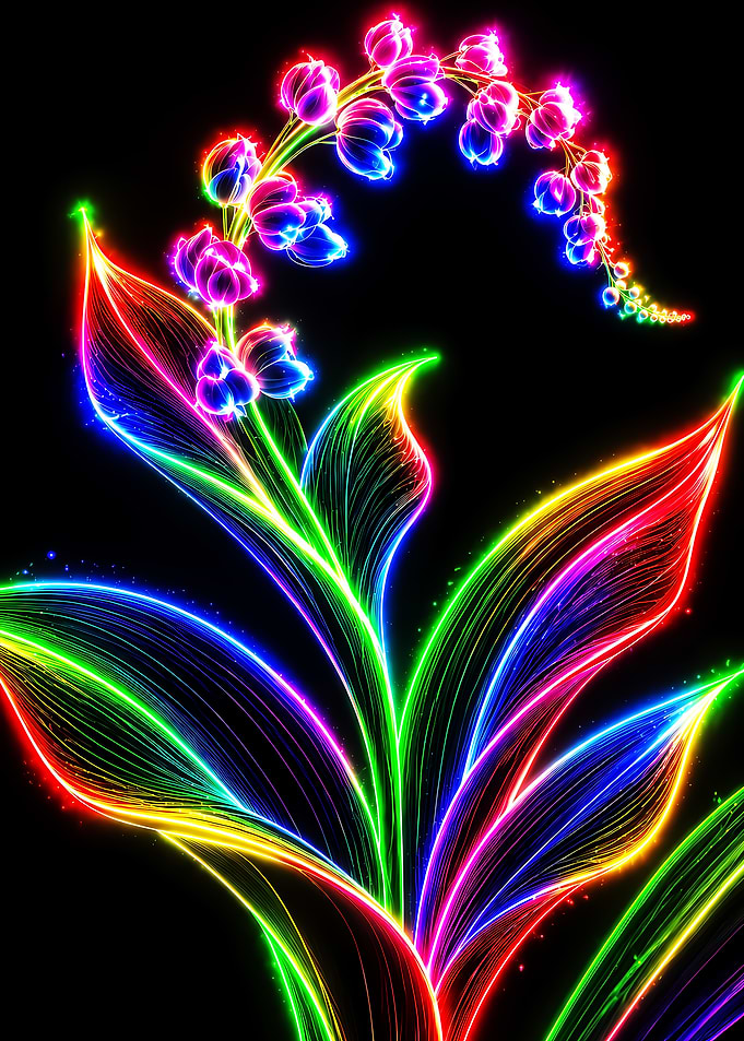 Neon Lily of the Valley Flowers
