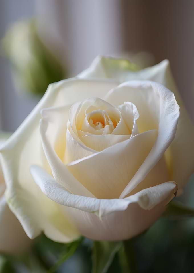 Elegant White Rose Close-up
