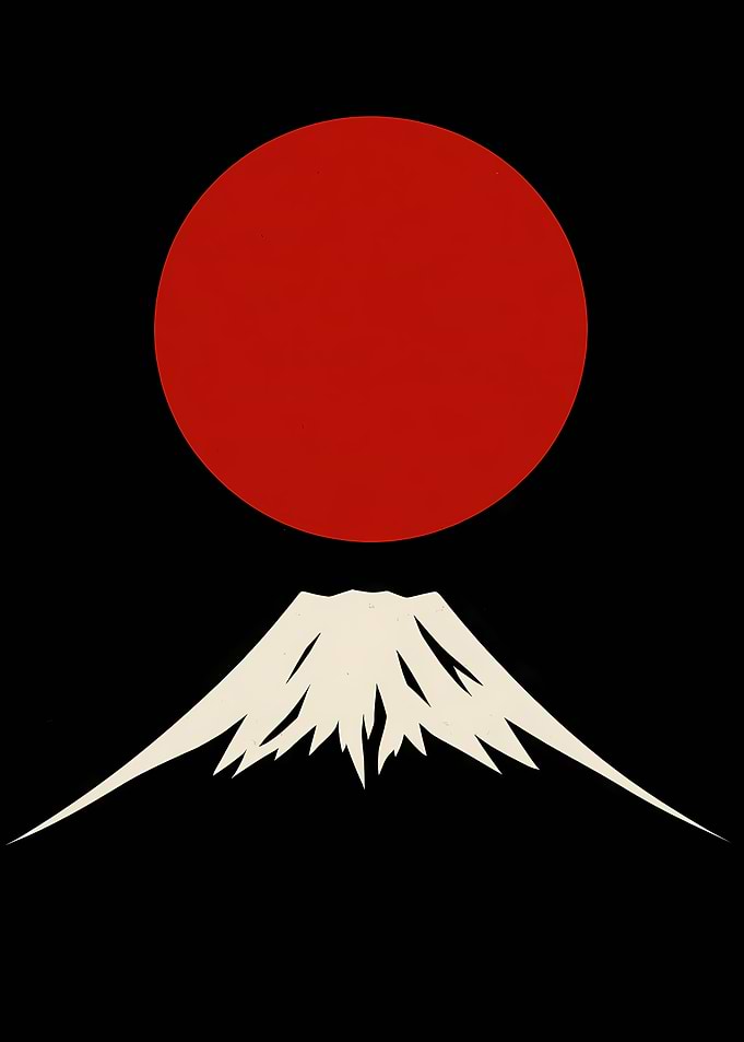 Mount Fuji and Sun