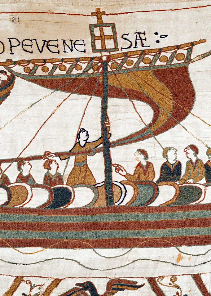 Normans Crossing the Sea to England Bayeux Tapestry Scene 38
