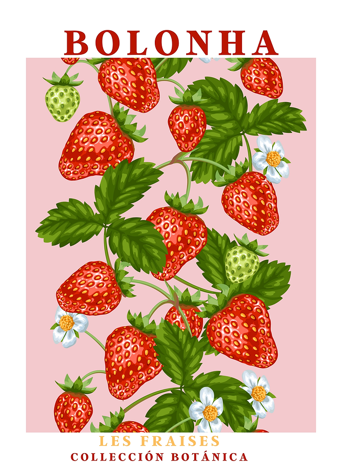 Strawberry Botanical Illustration