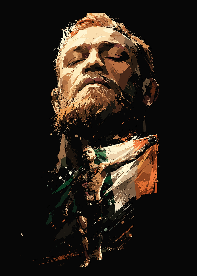 Conor McGregor with Irish Flag