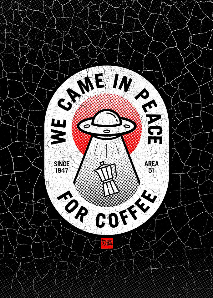 UFO Moka Pot Coffee Abduction
