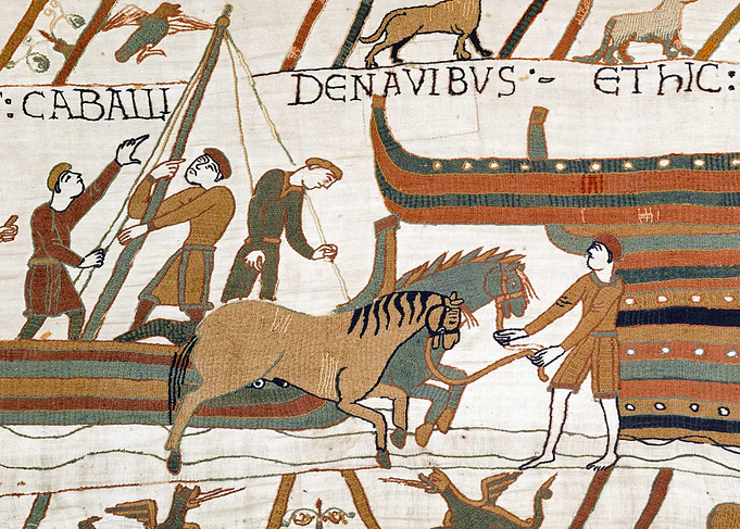 Horses Leaving the Ships Bayeux Tapestry Scene 39