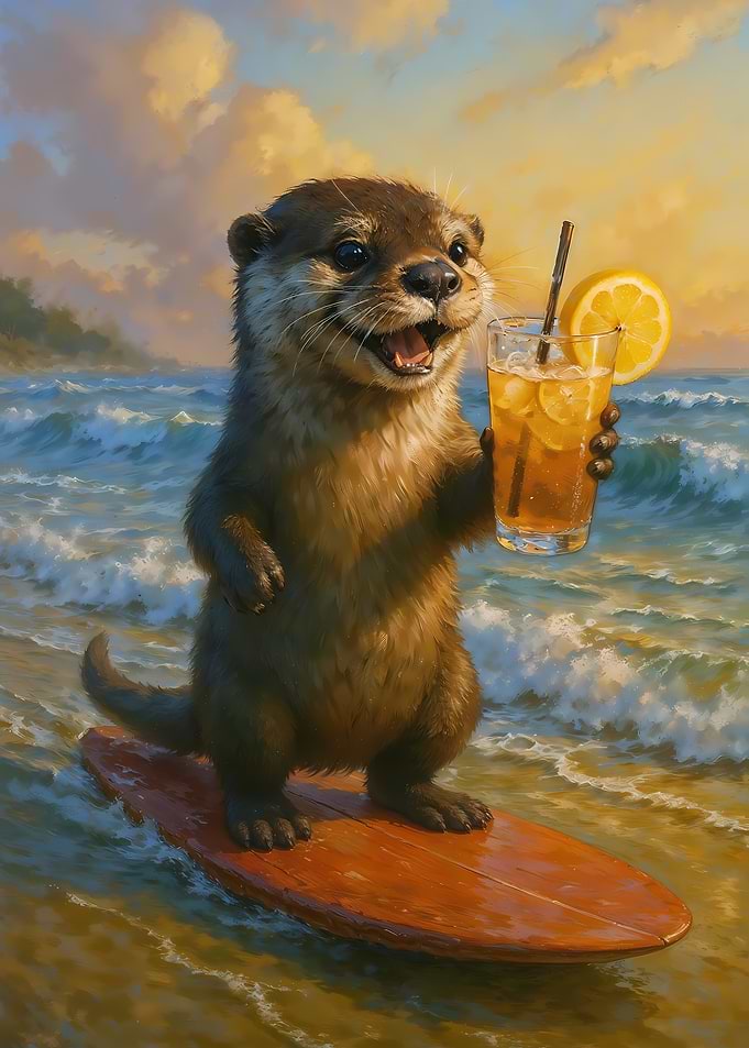 The Otter Who Sipped the Sunset